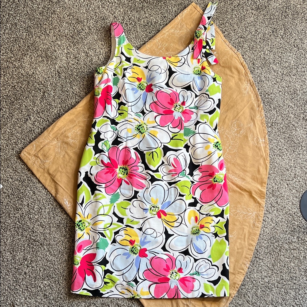 Positive Attitude Floral Tank Sheath Dress in Pink & Lime